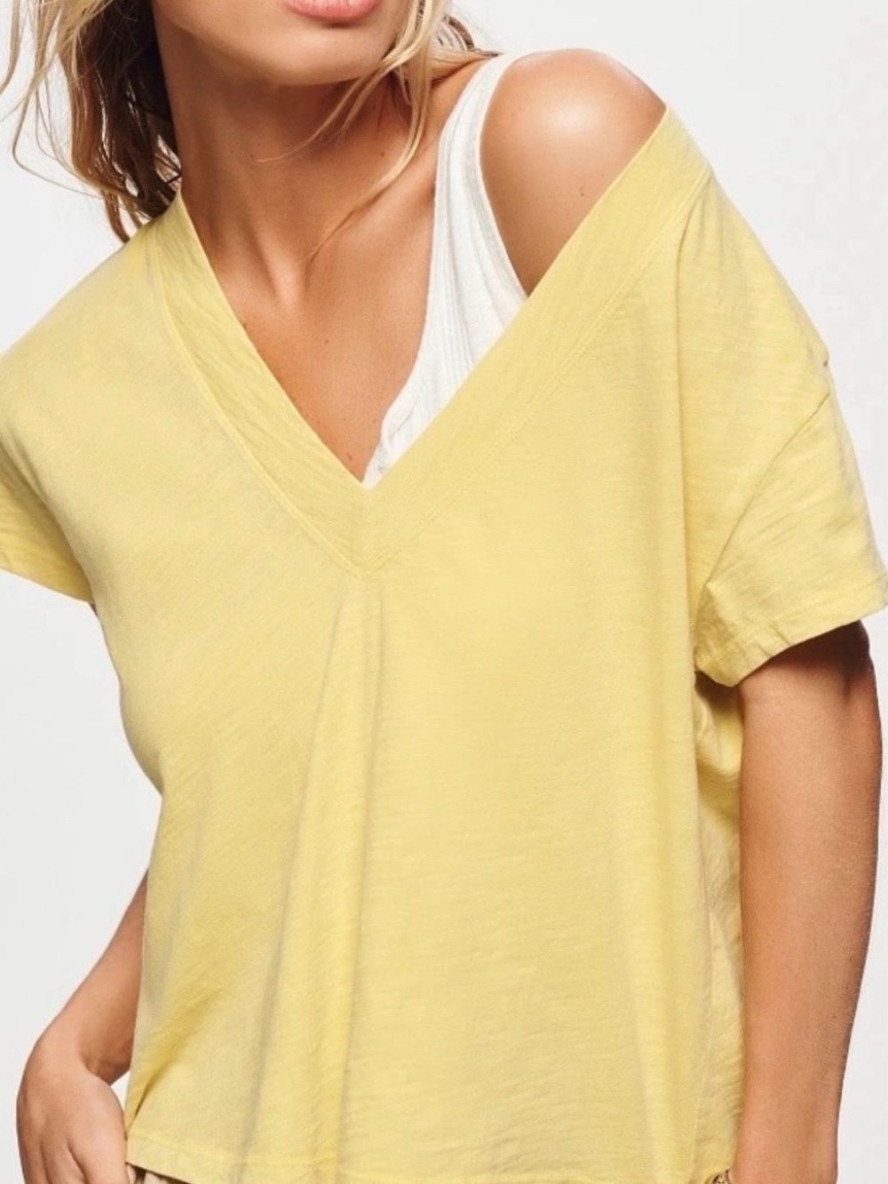 Pilcro Yellow V-Neck